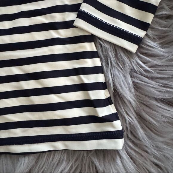 J. Crew Navy and White Striped Long Sleeve Tee - Picture 4 of 7